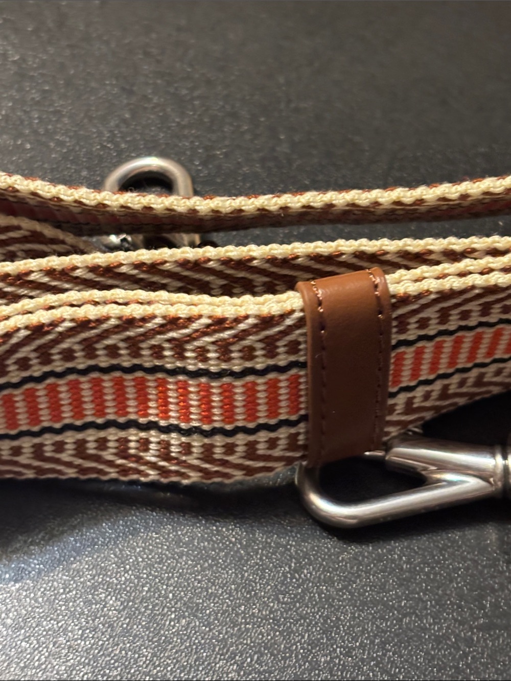 Purse Bag Strap Accessory Orange and Brown Replacement Belt Strap - Picture 17 of 17